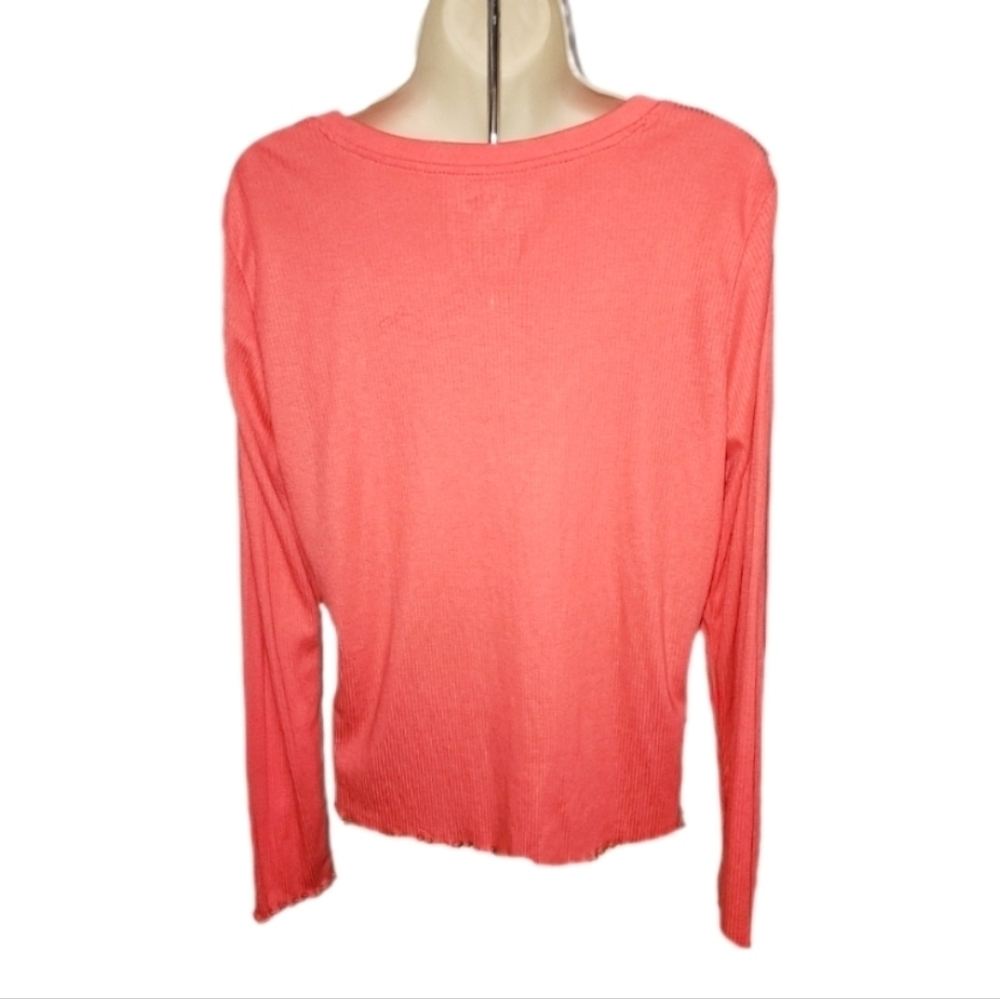 Joe Boxer Ribbed Pajama Set Coral Size L - Picture 6 of 12
